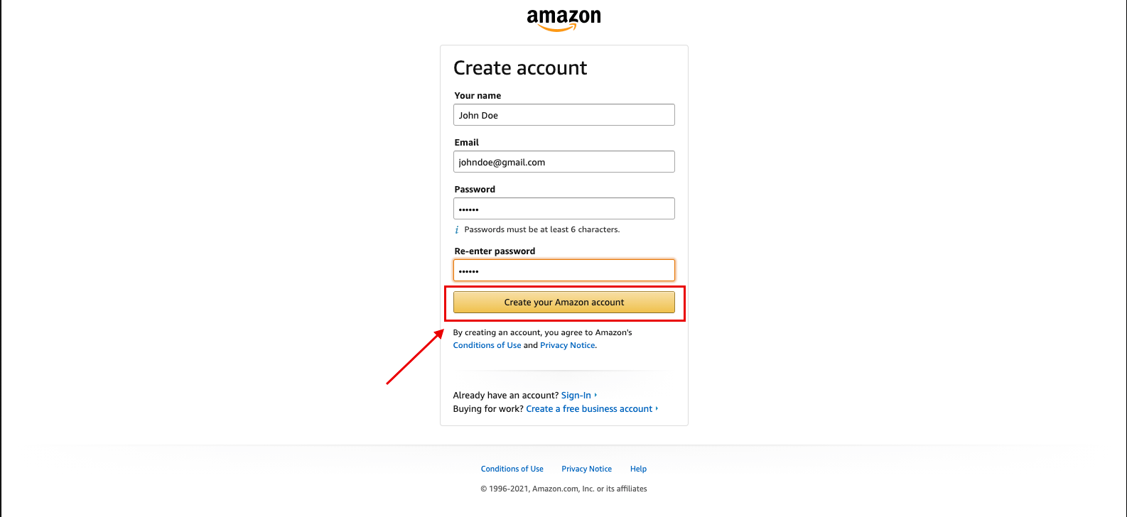 Create Amazon Account